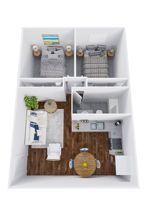 a floor plan of a one bedroom apartment with a bathroom and living room